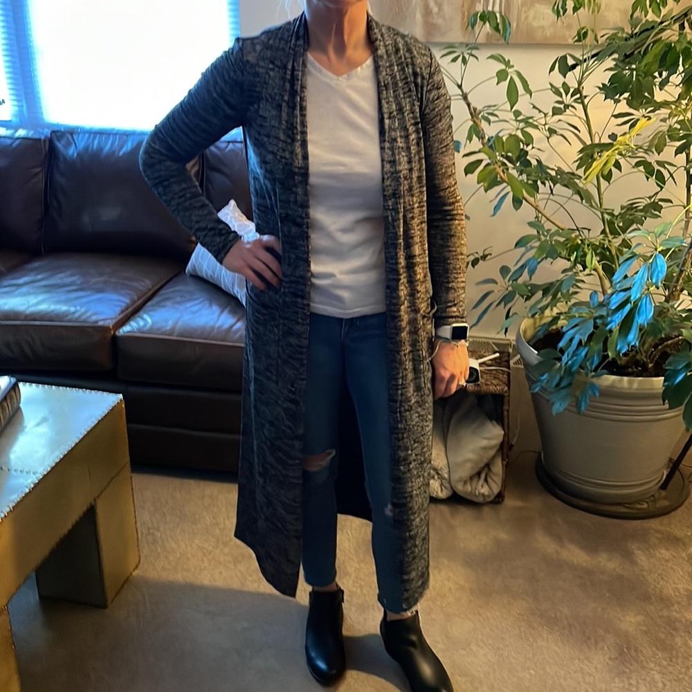 WHBM long open cardigan